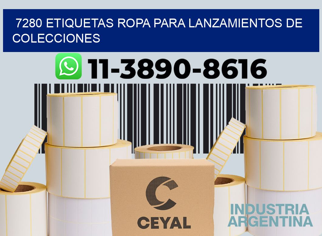 7280 Etiquetas ropa para lanzamientos de colecciones