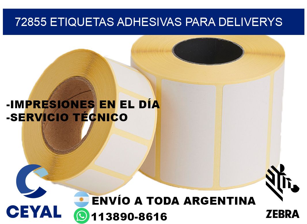 72855 etiquetas adhesivas para deliverys