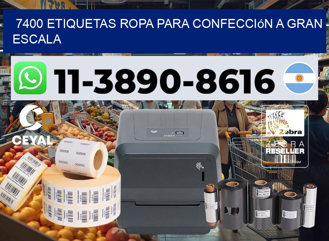7400 Etiquetas ropa para confección a gran escala