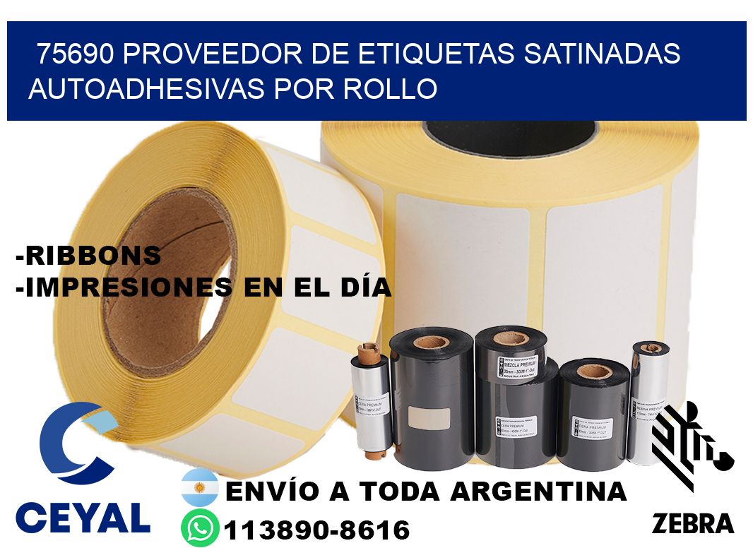 75690 proveedor de etiquetas satinadas autoadhesivas por rollo