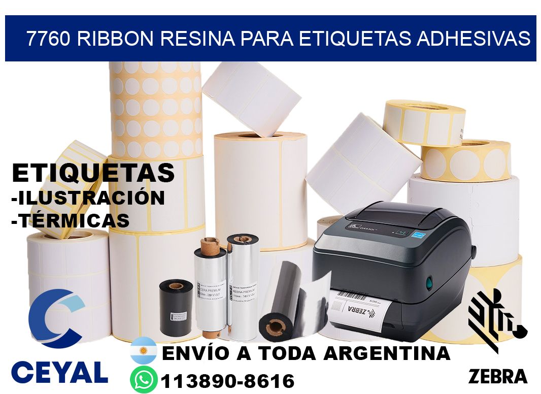 7760 ribbon resina para etiquetas adhesivas