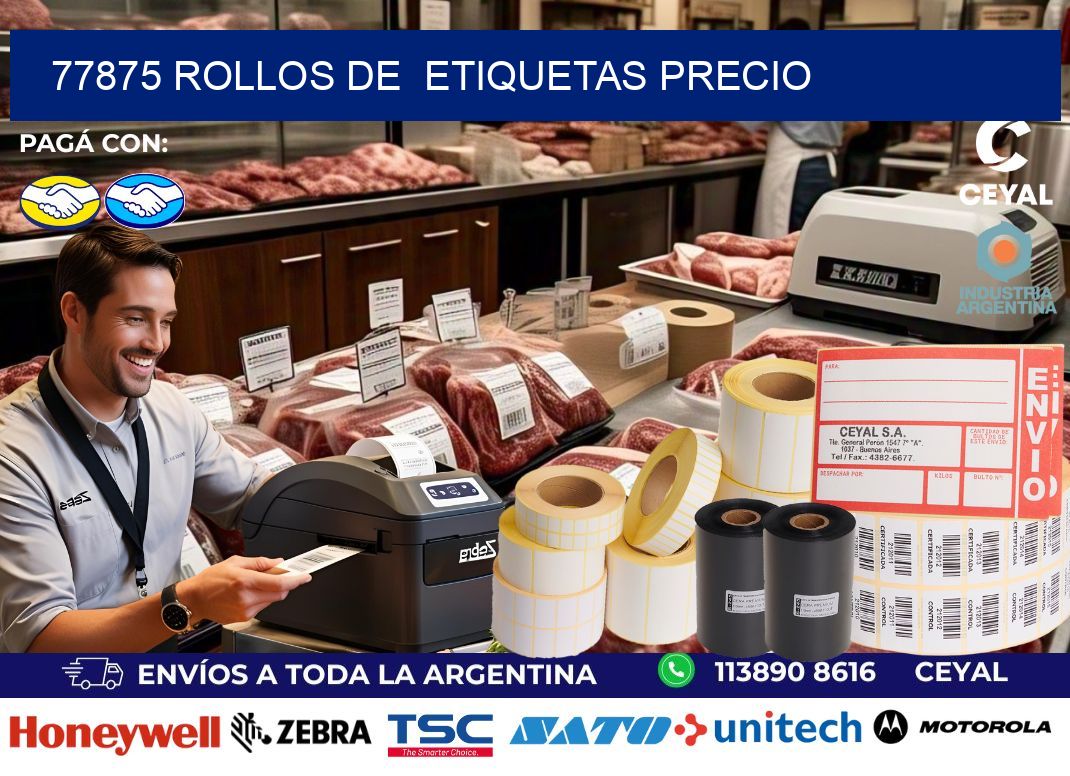 77875 rollos de etiquetas precio