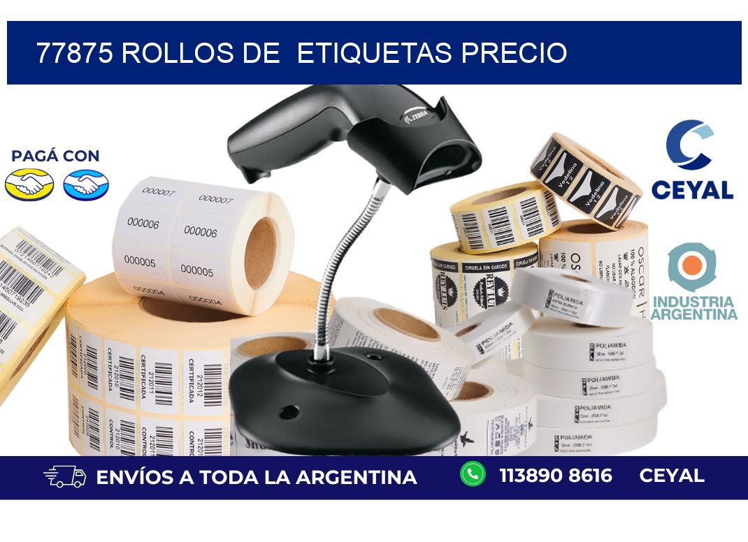 77875 rollos de etiquetas precio