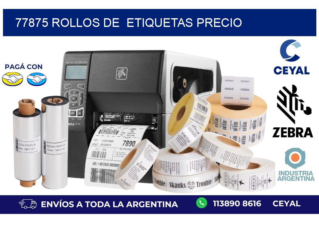 77875 rollos de etiquetas precio