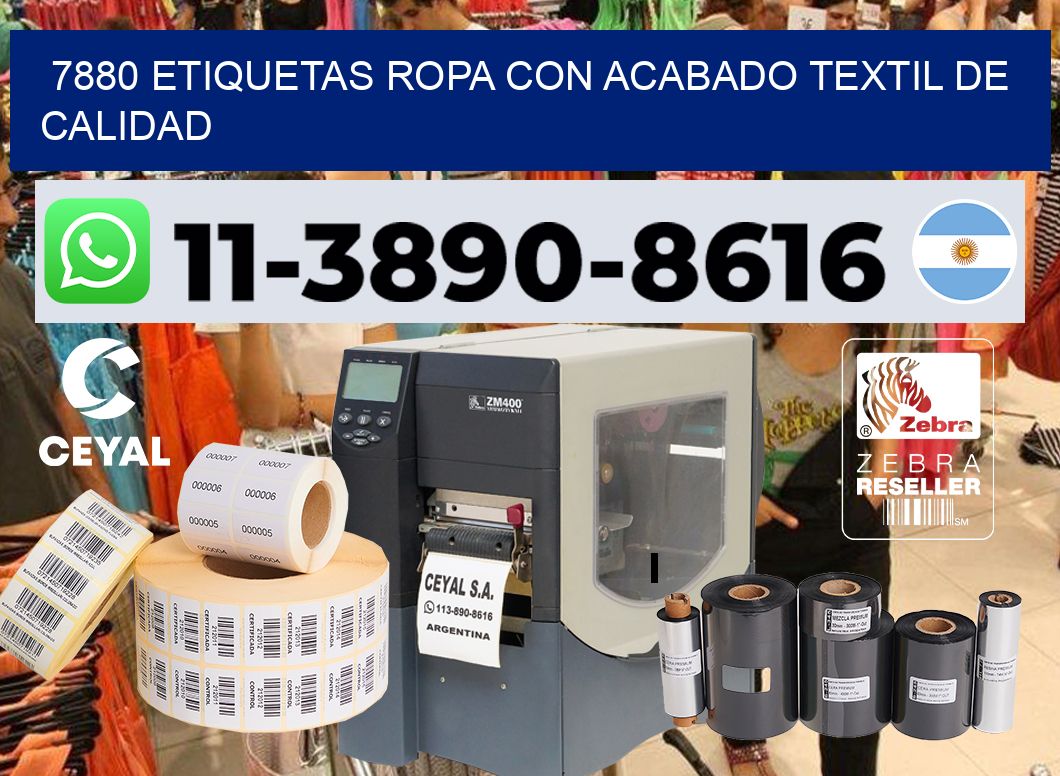 7880 Etiquetas ropa con acabado textil de calidad