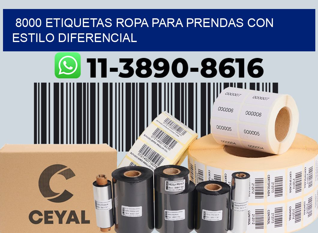 8000 Etiquetas ropa para prendas con estilo diferencial