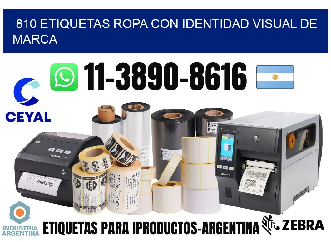 810 Etiquetas ropa con identidad visual de marca