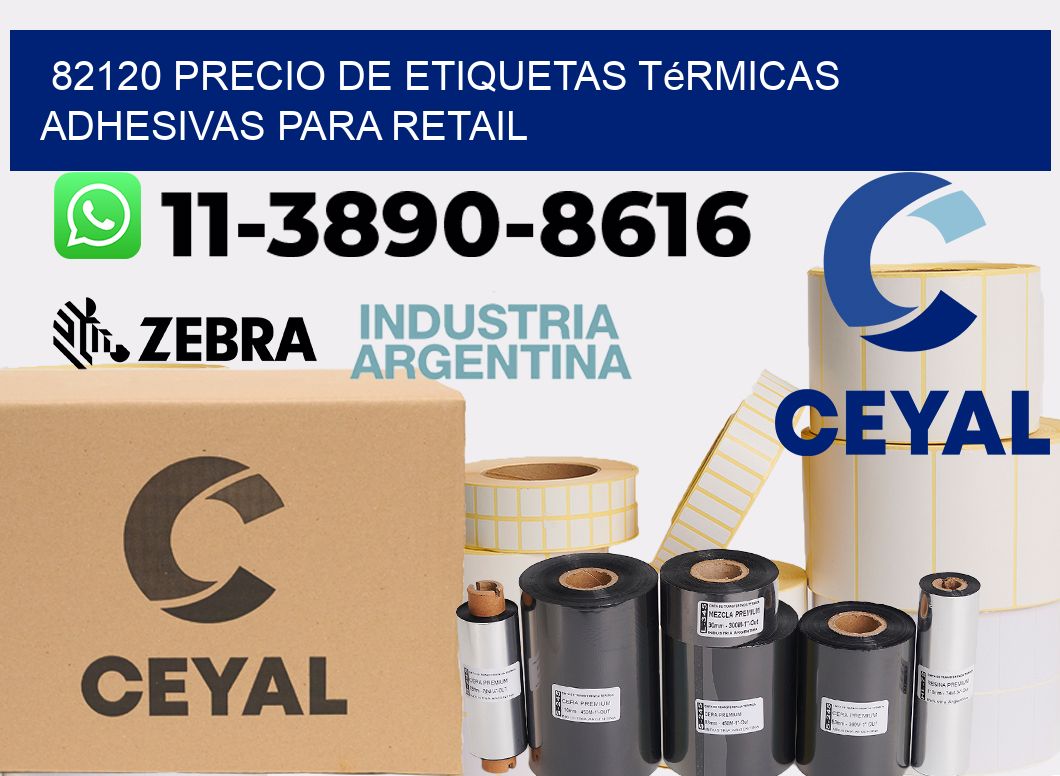 82120 precio de etiquetas térmicas adhesivas para retail