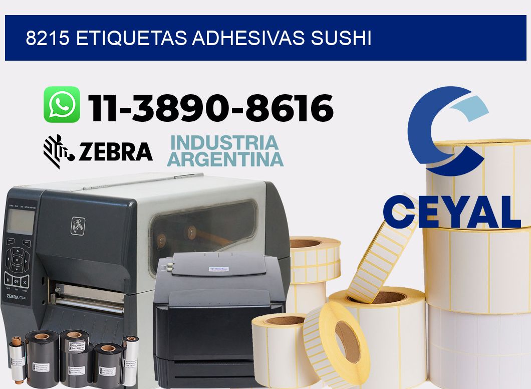 8215 etiquetas adhesivas sushi