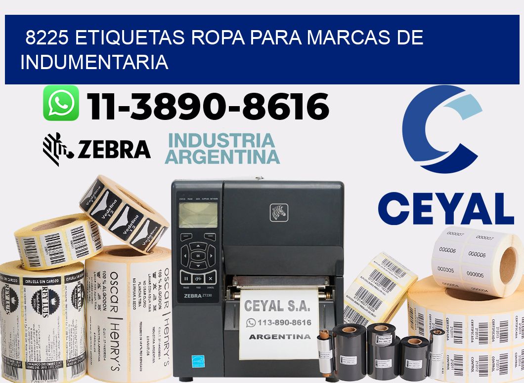 8225 Etiquetas ropa para marcas de indumentaria