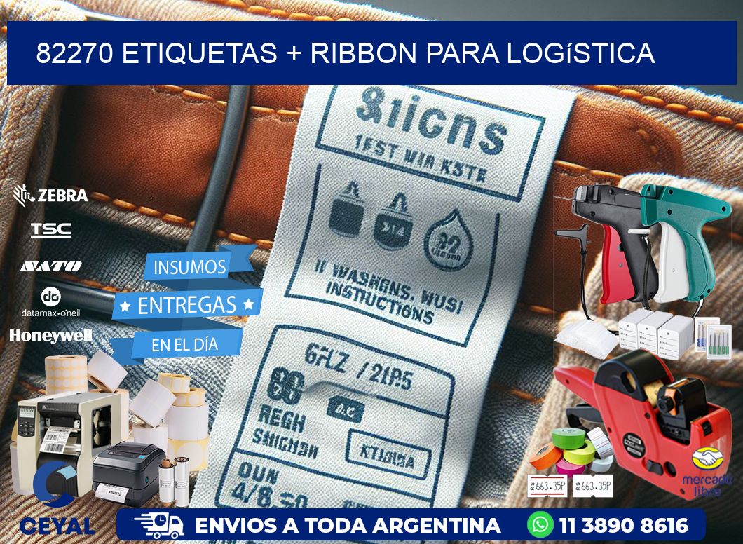 82270 etiquetas + ribbon para logística