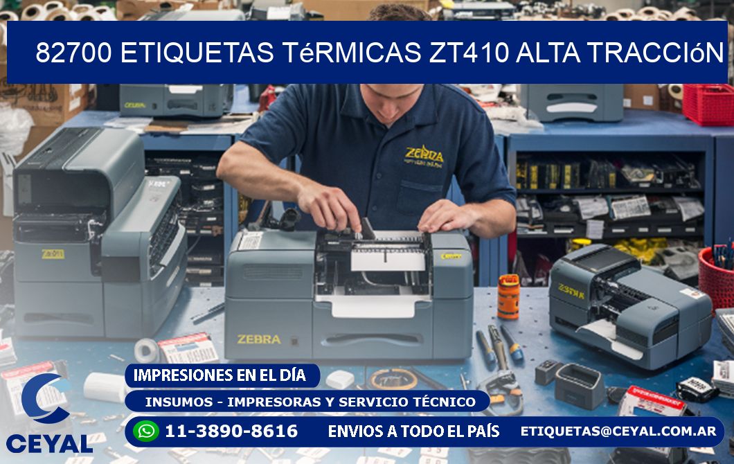 82700 etiquetas térmicas zt410 alta tracción