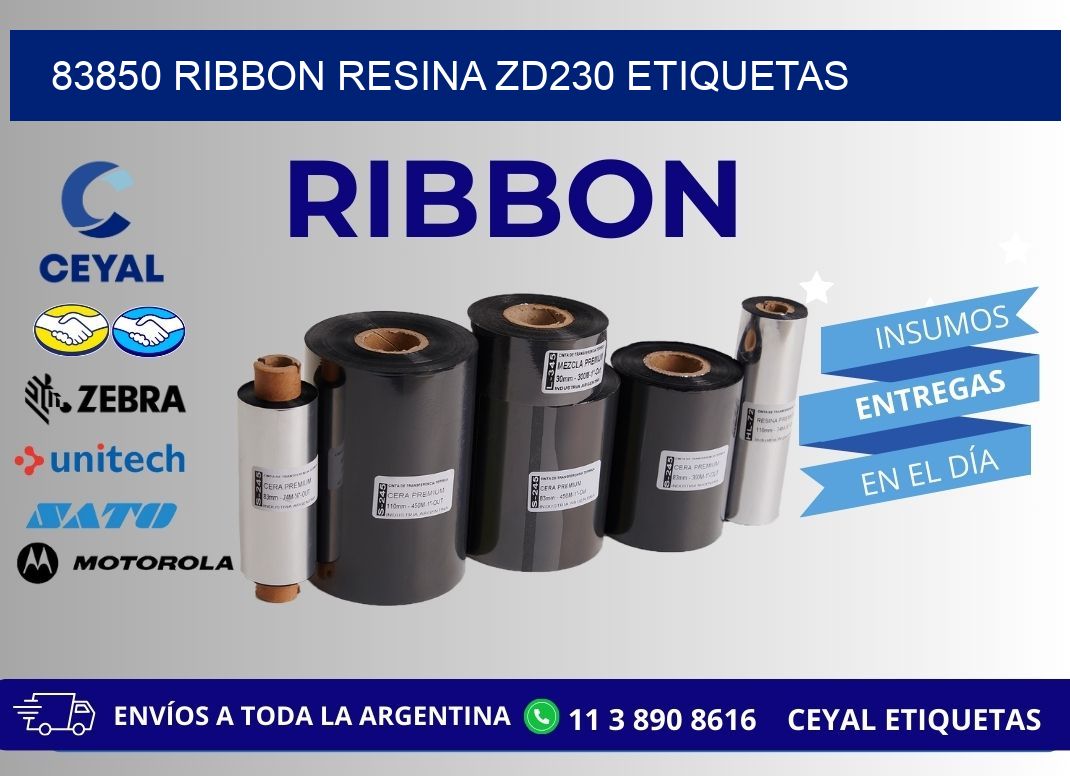 83850 ribbon resina zd230 etiquetas