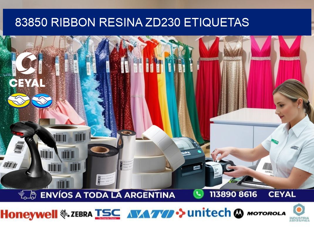 83850 ribbon resina zd230 etiquetas