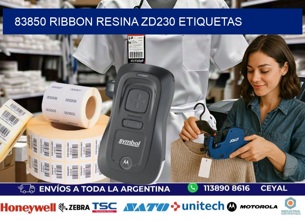 83850 ribbon resina zd230 etiquetas