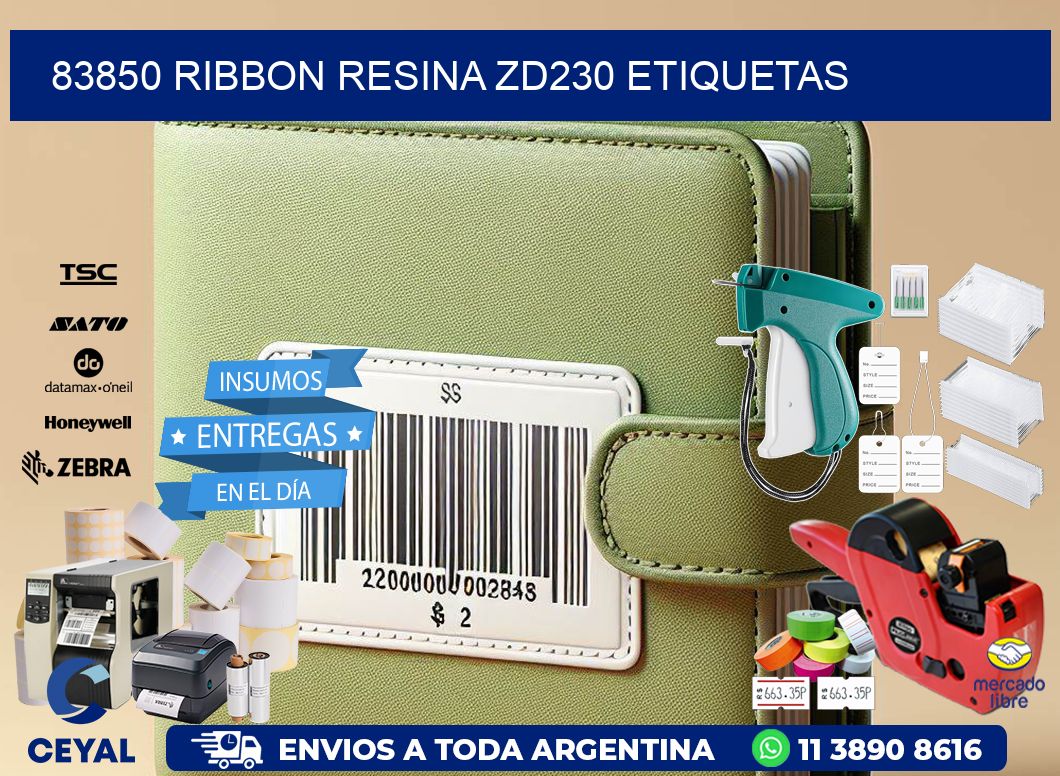 83850 ribbon resina zd230 etiquetas