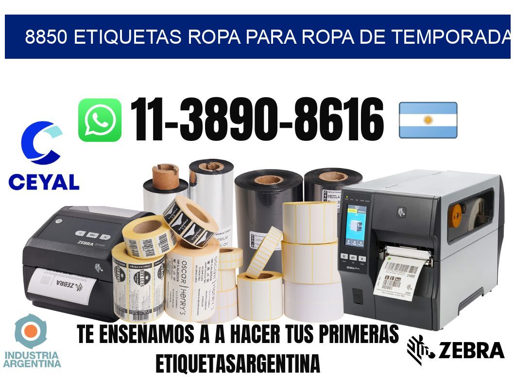 8850 Etiquetas ropa para ropa de temporada