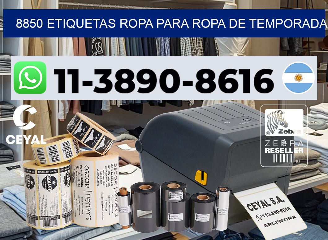 8850 Etiquetas ropa para ropa de temporada