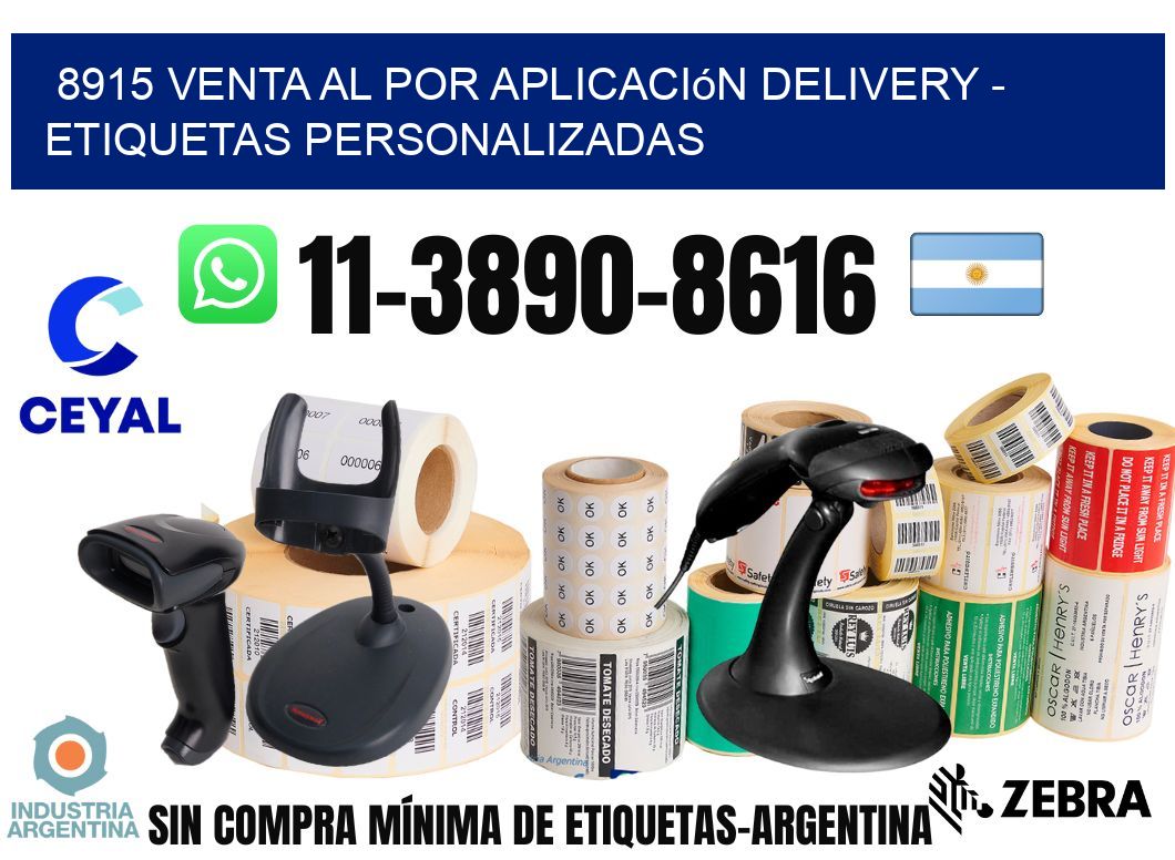 8915 Venta al Por Aplicación delivery - Etiquetas Personalizadas
