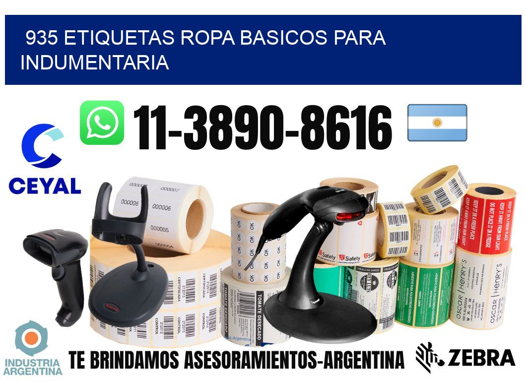 935 Etiquetas ropa basicos para indumentaria