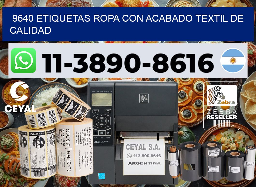 9640 Etiquetas ropa con acabado textil de calidad