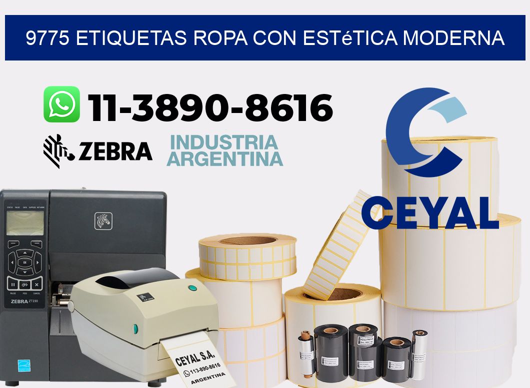 9775 Etiquetas ropa con estética moderna