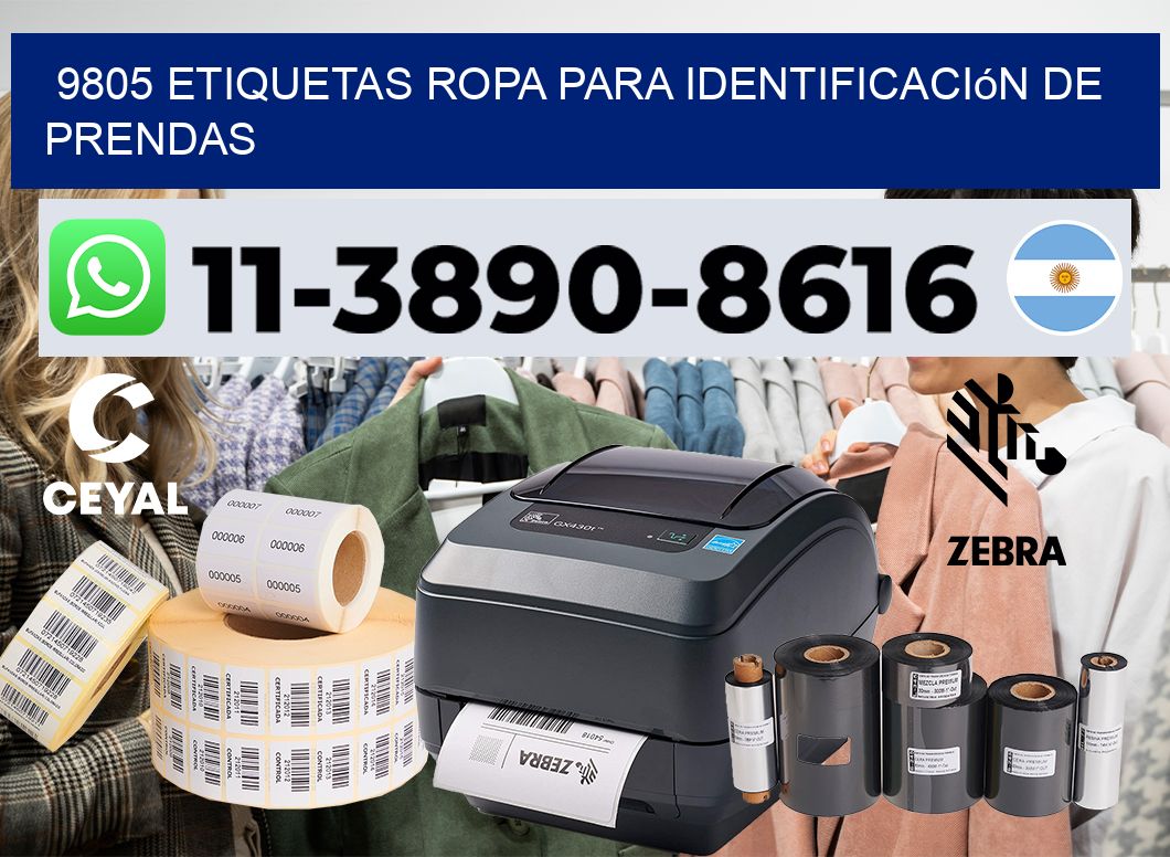 9805 Etiquetas ropa para identificación de prendas