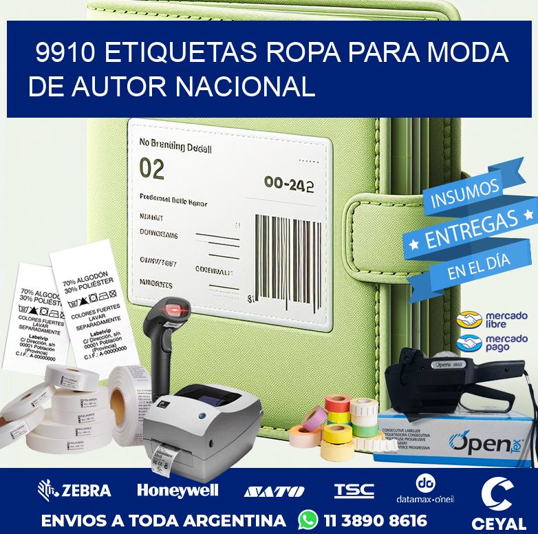 9910 Etiquetas ropa para moda de autor nacional