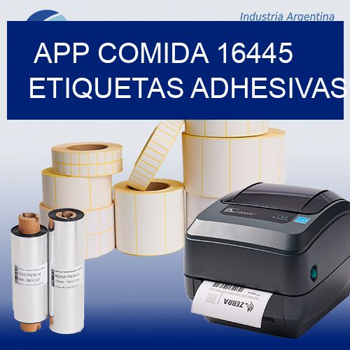 App comida 16445 etiquetas adhesivas
