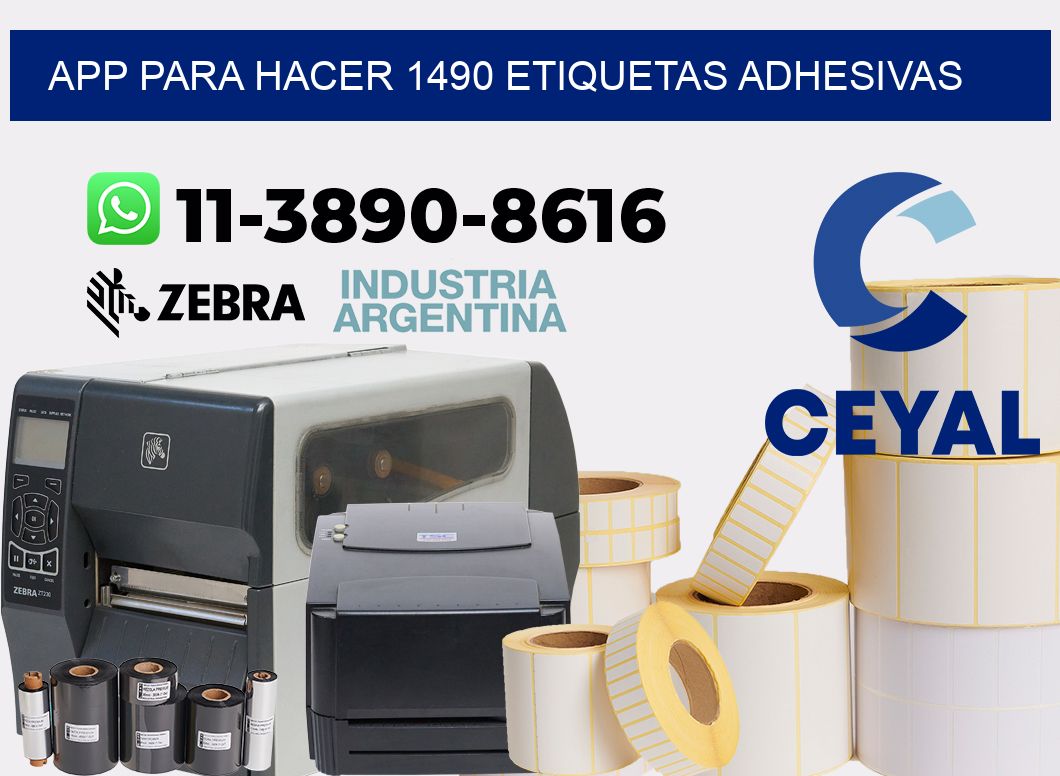 App para hacer 1490 etiquetas adhesivas