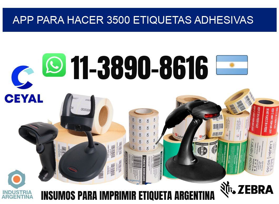 App para hacer 3500 etiquetas adhesivas