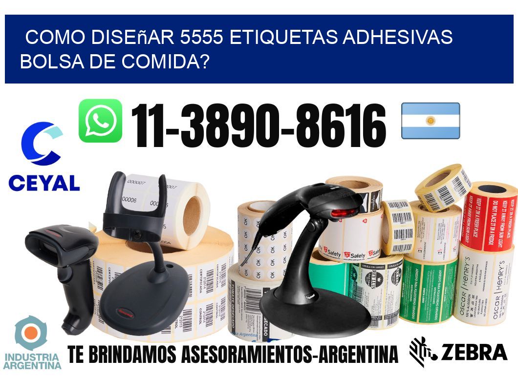 como diseñar 5555 etiquetas adhesivas bolsa de comida?