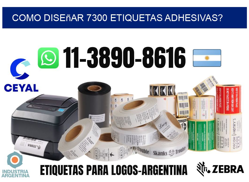 como diseñar 7300 etiquetas adhesivas?