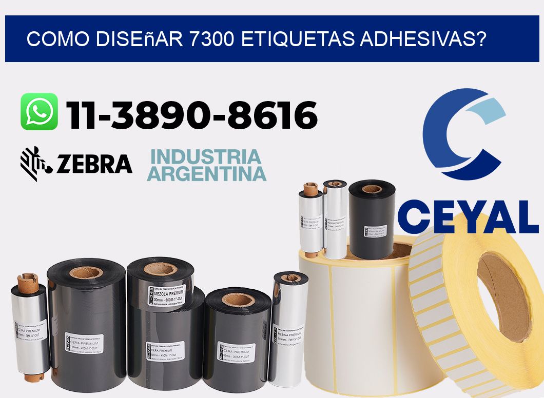 como diseñar 7300 etiquetas adhesivas?
