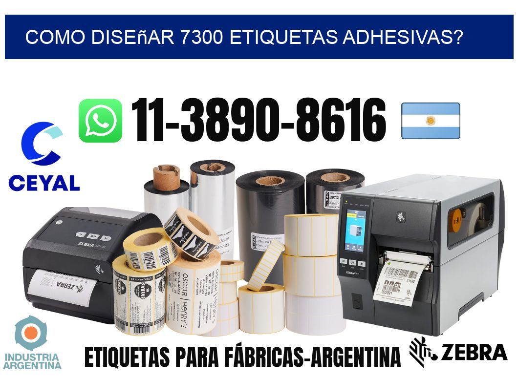 como diseñar 7300 etiquetas adhesivas?