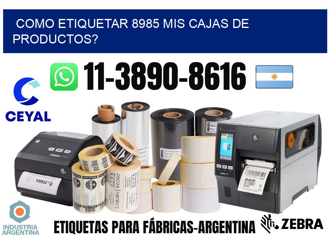 como etiquetar 8985 mis cajas de productos?
