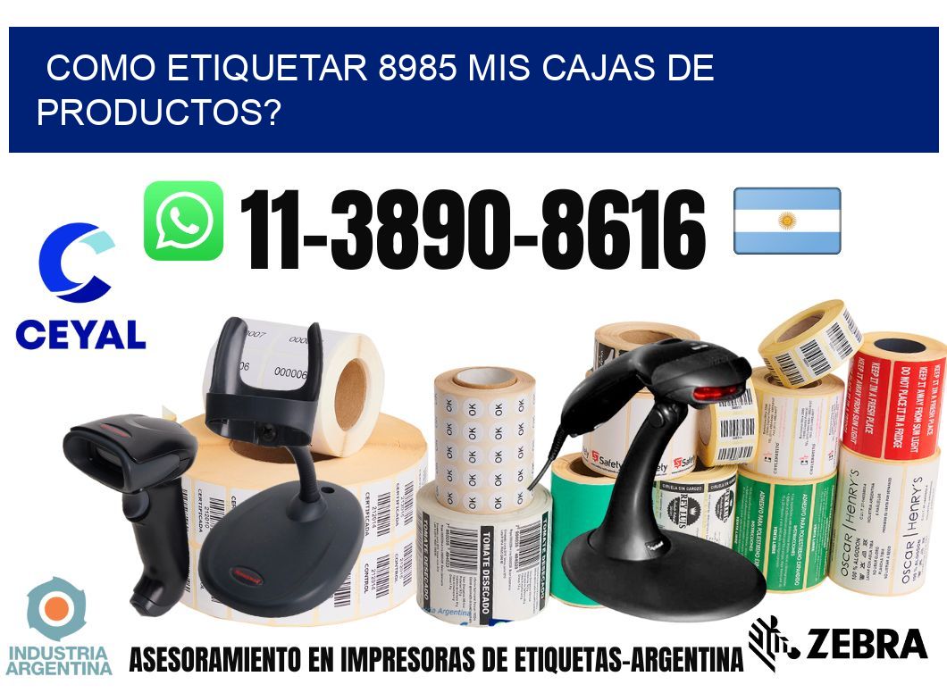 como etiquetar 8985 mis cajas de productos?
