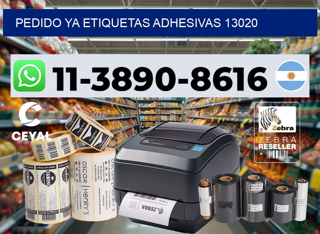 pedido ya etiquetas adhesivas 13020