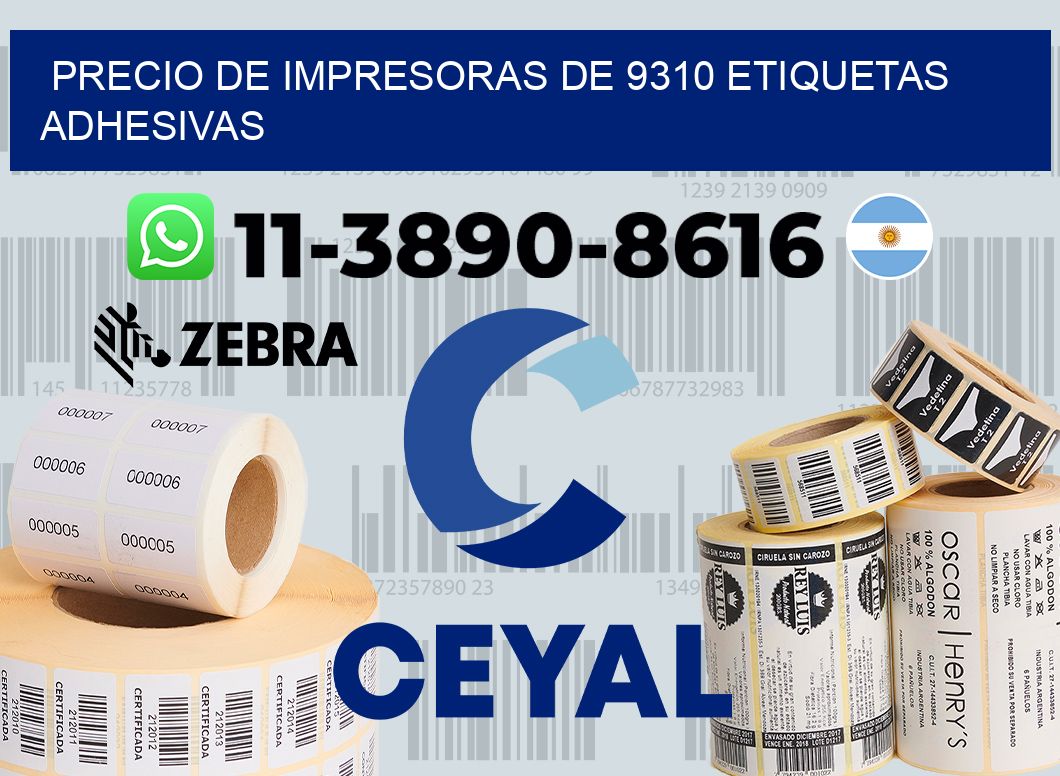 precio de impresoras de 9310 etiquetas adhesivas