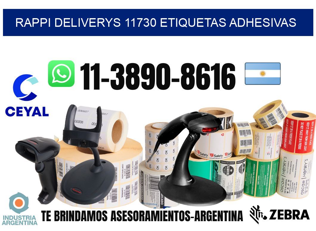 rappi deliverys 11730 etiquetas adhesivas