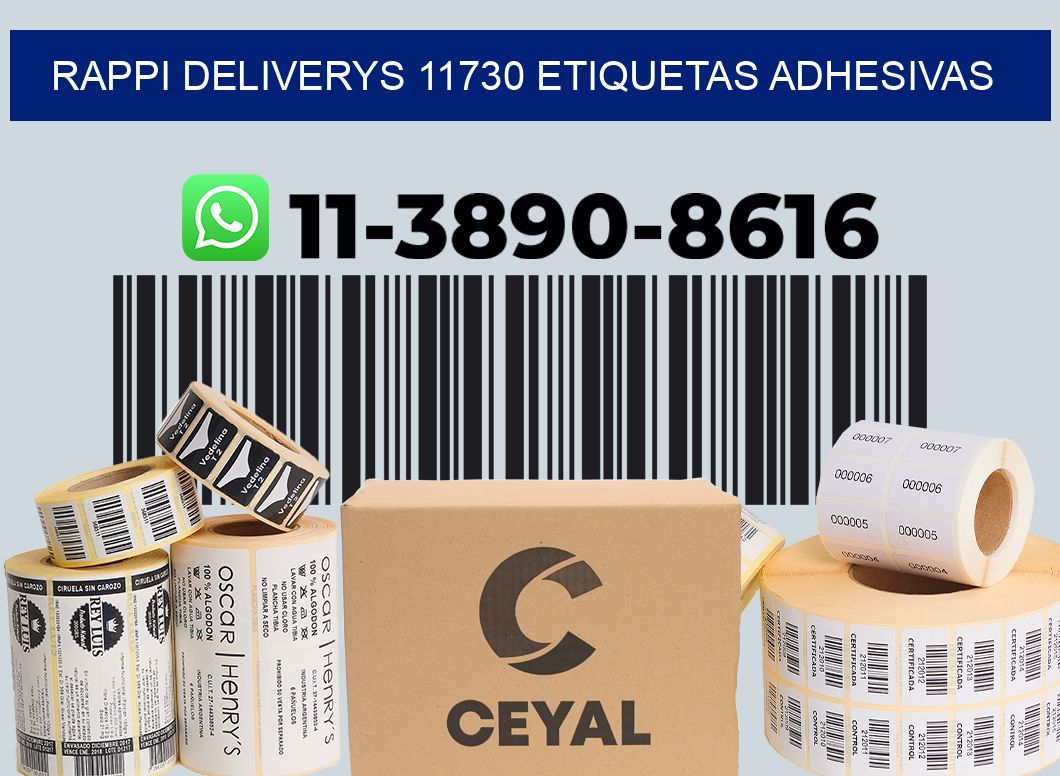 rappi deliverys 11730 etiquetas adhesivas