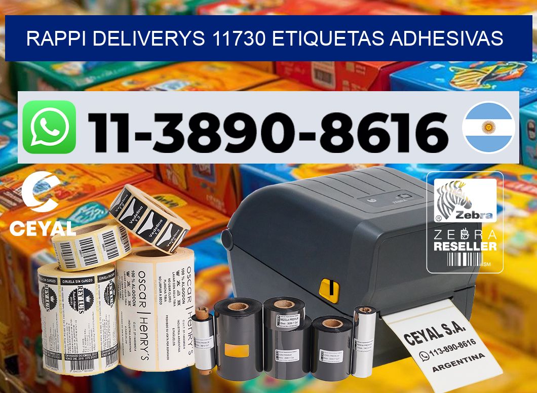 rappi deliverys 11730 etiquetas adhesivas
