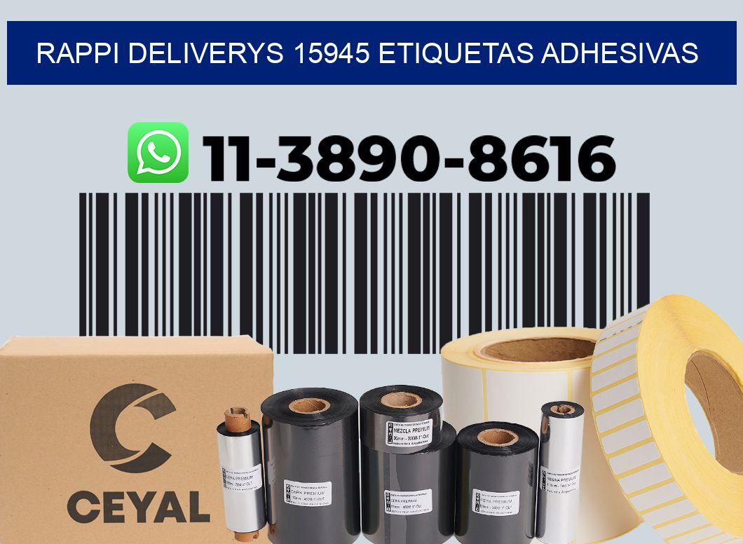 rappi deliverys 15945 etiquetas adhesivas