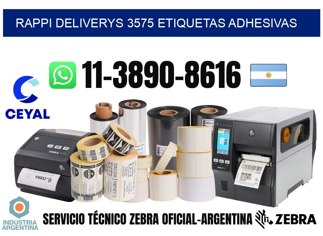rappi deliverys 3575 etiquetas adhesivas