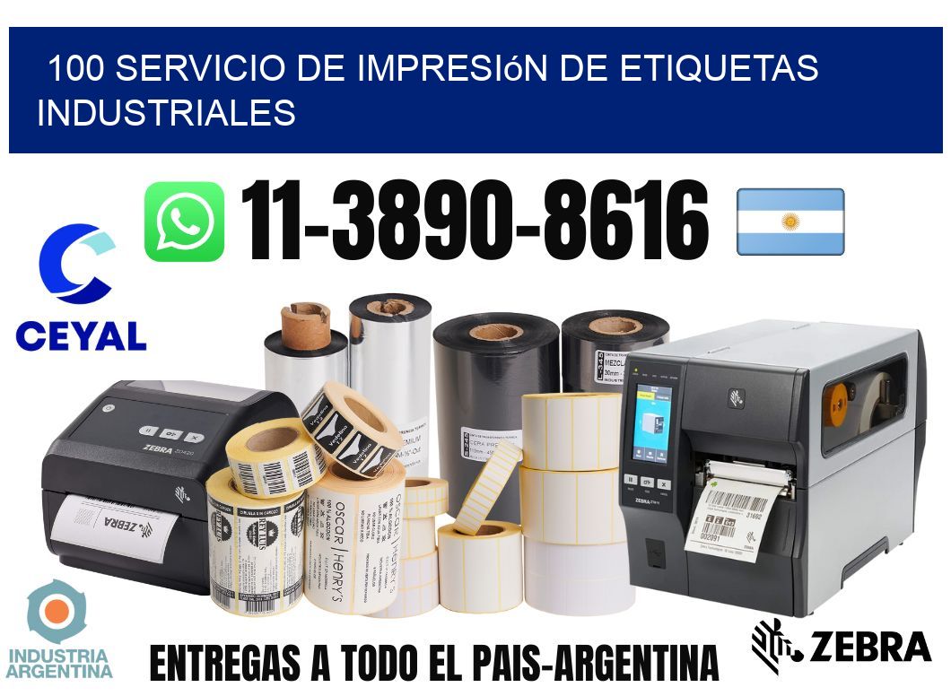 100 Servicio de impresión de etiquetas industriales