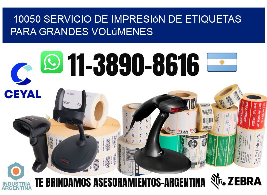10050 Servicio de impresión de etiquetas para grandes volúmenes