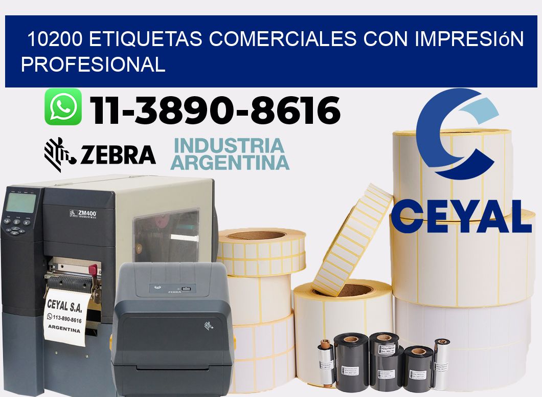 10200 Etiquetas comerciales con impresión profesional