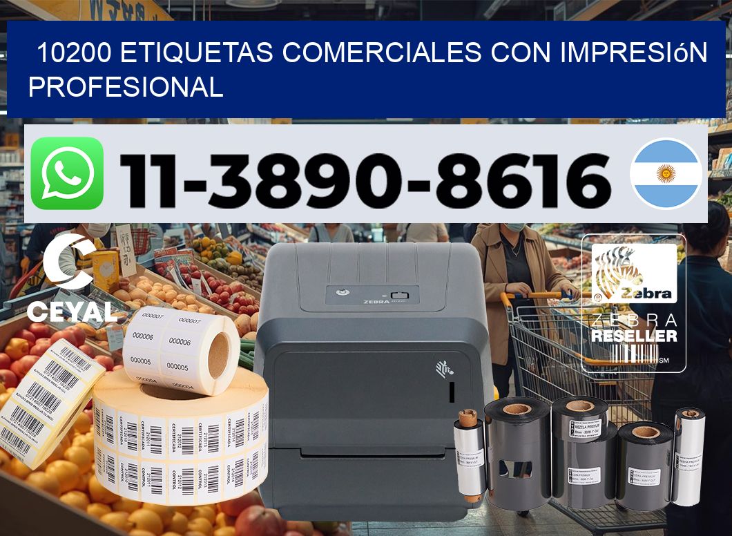 10200 Etiquetas comerciales con impresión profesional