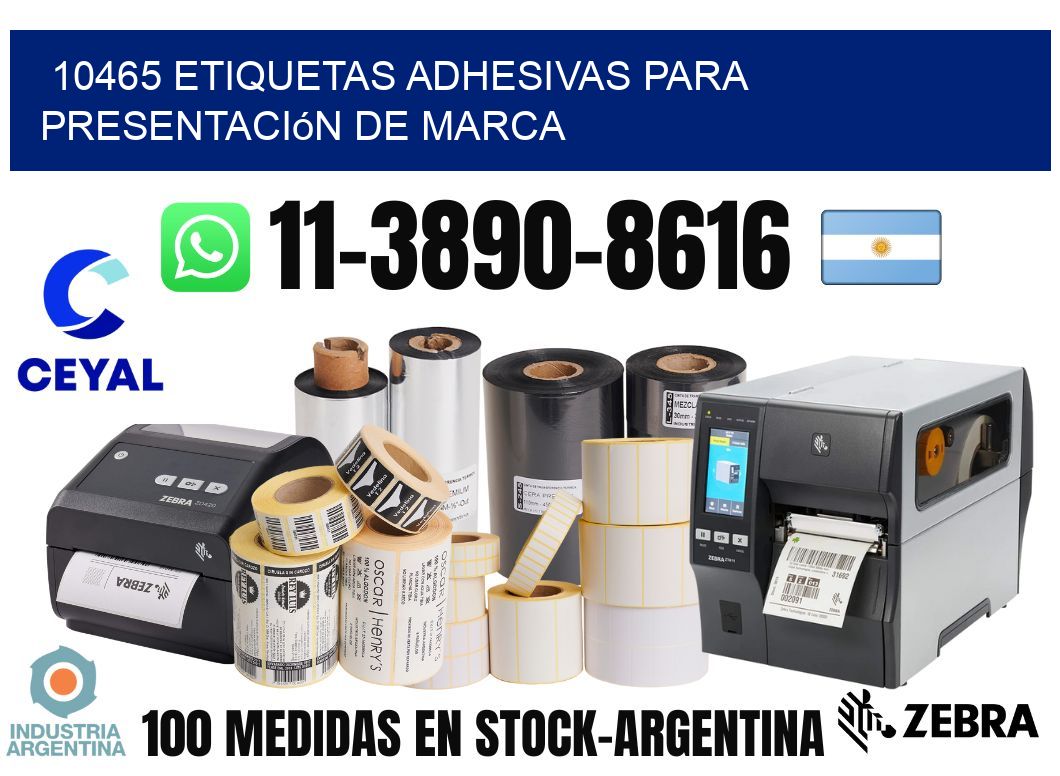 10465 Etiquetas adhesivas para presentación de marca