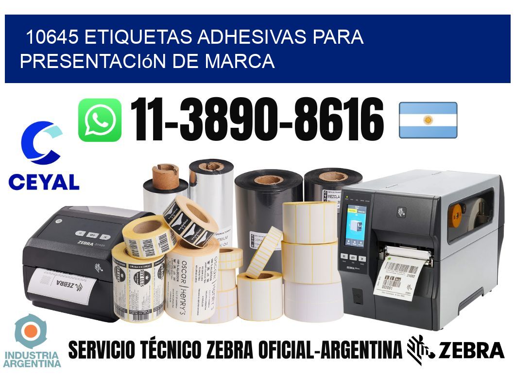 10645 Etiquetas adhesivas para presentación de marca